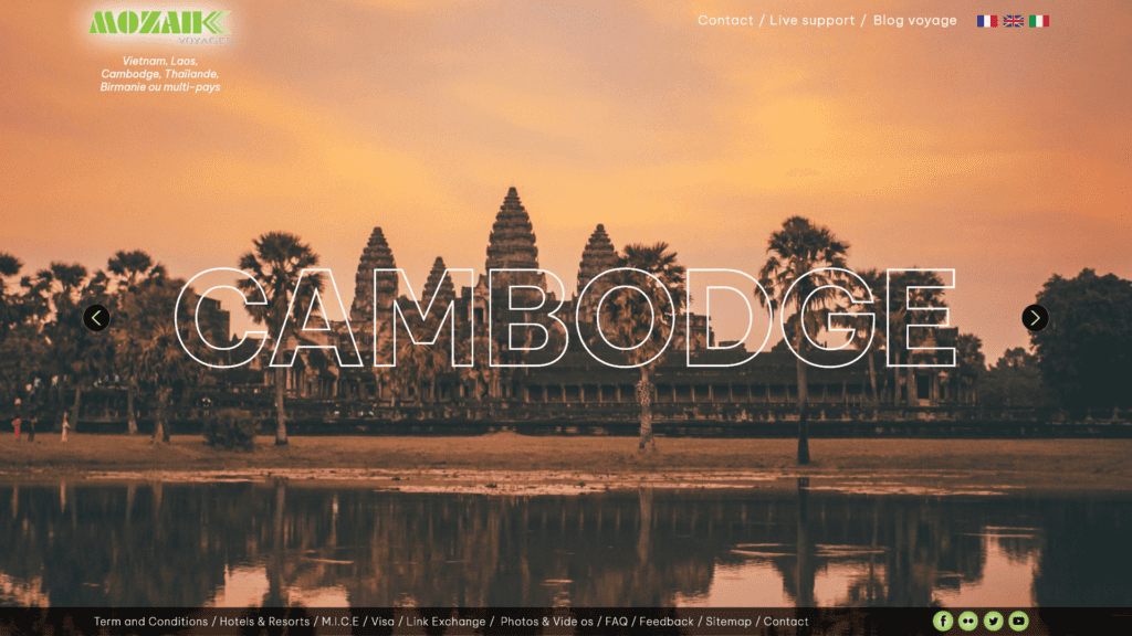 Page web Cambodge