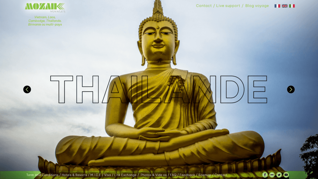 Page web thailande